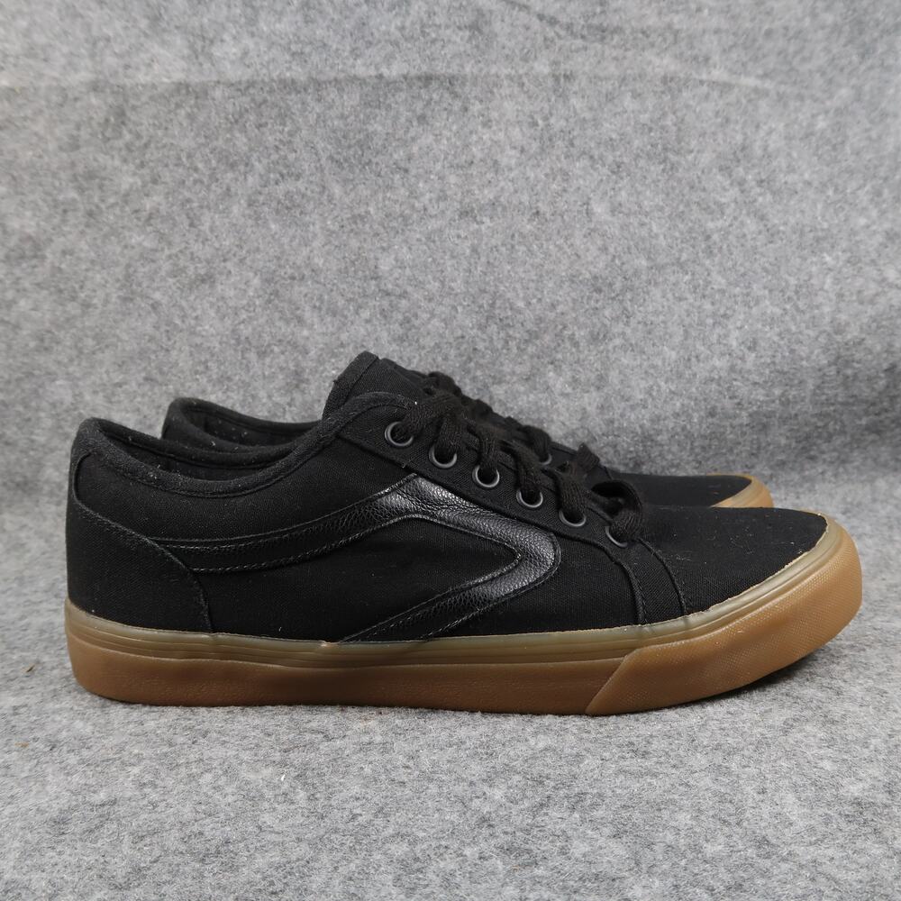 No Boundaries Shoes Mens 9 Casual Sneakers Skate Casual Black Canvas Memory Foam